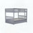 Full Over Full Rubber Wood Bunk Bed with Trundle and Convertible Design-1809167434