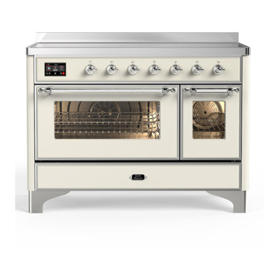 Cuisinière à induction ILVE Majestic III Series 48 po avec 6 éléments à induction (porte en verre)