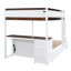Lit superposé double avec lit gigogne simple, rangement et bureau, blanc et noyer-7298729-7298731