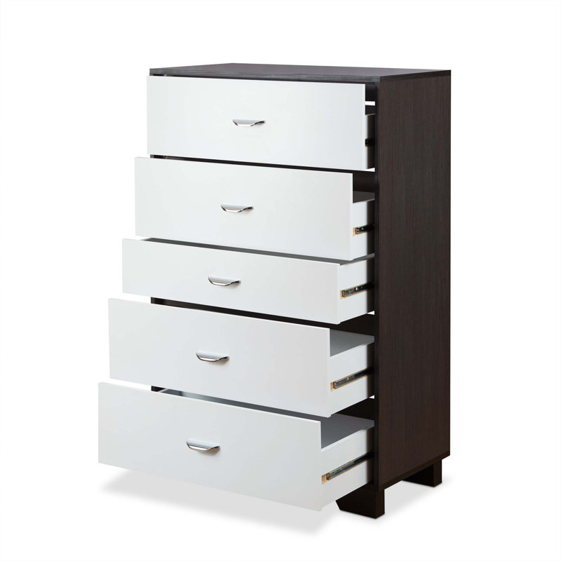 Commode à finition blanche et espresso Eloy