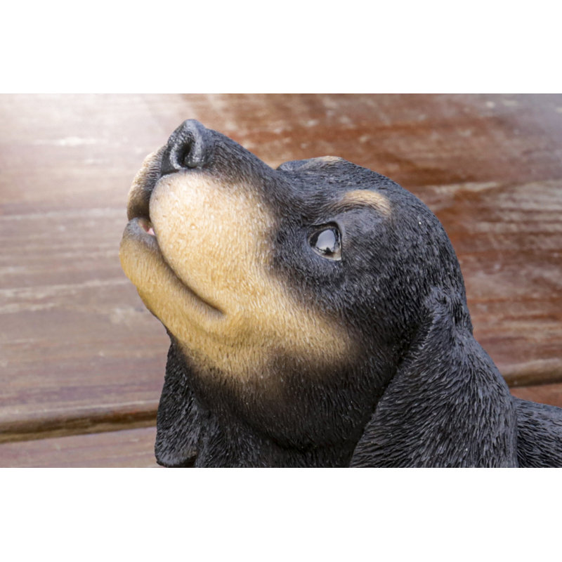 Statue de chiot teckel