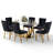 Kazandra 6 - Person Pedestal Dining Set-661538243-661538298-661538288
