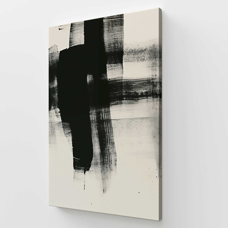 Impression sur toile gris anthracite Whisper III, Toile tendue, 72" H x 48" W x 1.25" D