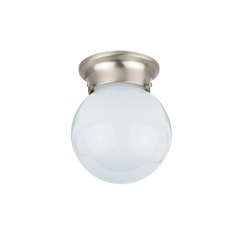 Plafonnier encastré Webster , Non, Nickel brossé, H 5 po x l 9 1/2 po