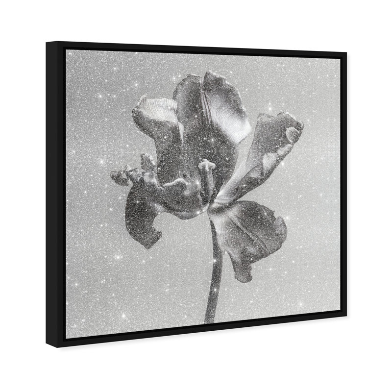 Tidal Wilt III Floral & Botanical Canvas Print by Oliver Gal, Black Frame, 12 x 12, 13"H x 13"W, Black Floater Frame