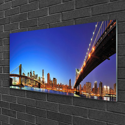 Architecture Bridge City - No Frame Print on Glass