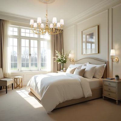 Parra Gold Leaf 8 Light Chandelier