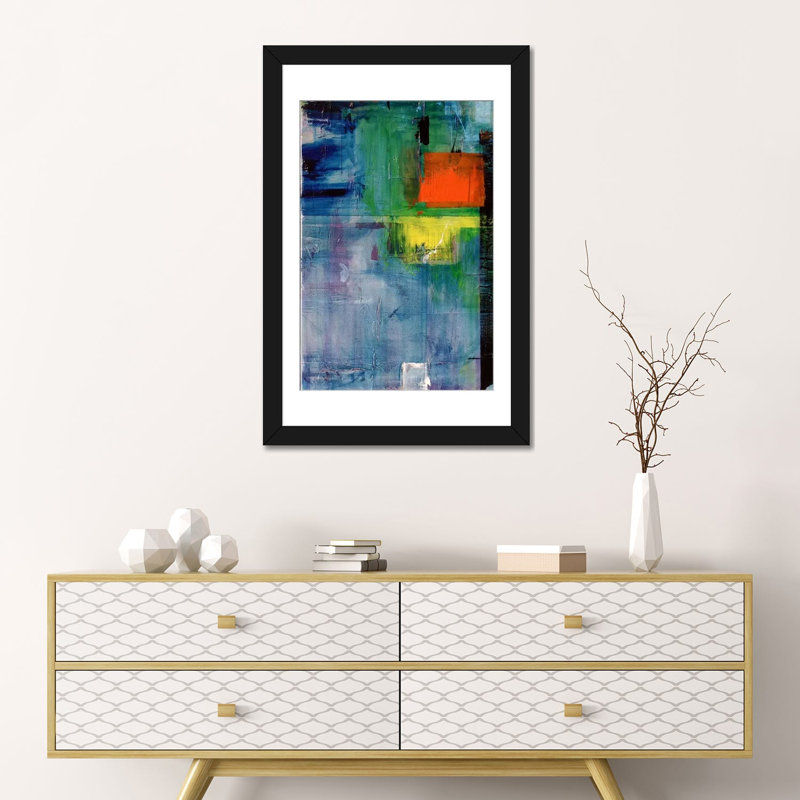 «Distant» par Jason Forcier, reproduction sur toile, Papier d'art encadré noir, H 24 po x l 16 po x P 1 po, Blanc