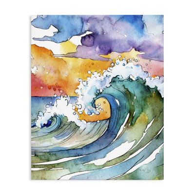 Vibrant Sunrise Surf Canvas, design by Shelly Craig