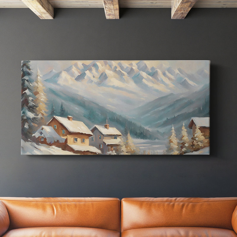 Série paysage - CCCCXIV - Toile tendue avec châssis - Prêt à accrocher, H 16 po x l 32 po