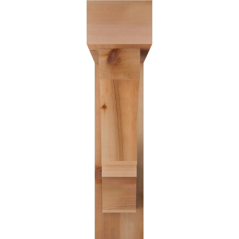 Support de bloc Balboa avec entretoise décalée, 26 x 26, Cèdre rouge occidental de l 6 po (scié brut)
