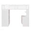 Lit mezzanine simple multifonctionnel en pin massif avec bureau et garde-robe - blanc-1368565734
