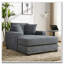Chaise longue surdimensionnée 43,5 po en chenille avec coussin, station de charge et porte-gobelets-485086858