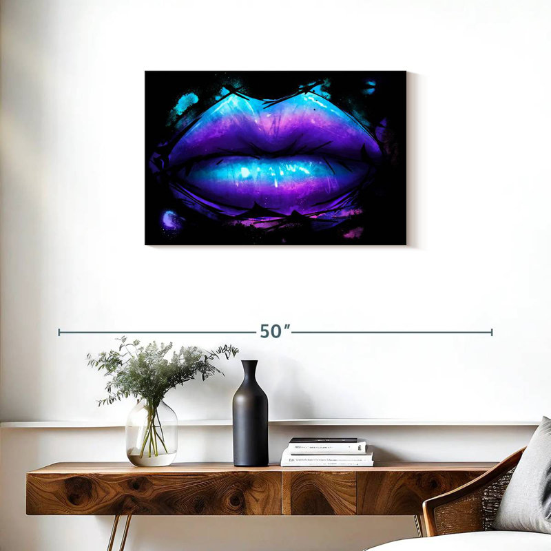 Shuttleworth Ombre Ultraviolet Lips, 20" H x 30" W