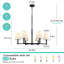 Lustre 6 lumières à abat-jour classique / traditionnel à intensité variable-385329460