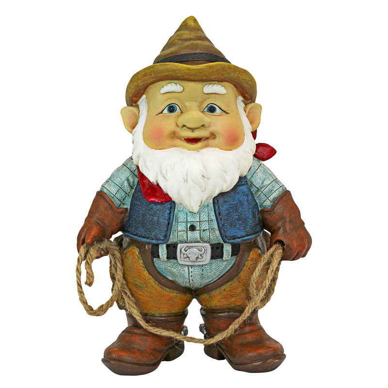Statue gnome campagnard Cowboy de campagne
