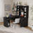 2-In-1 L-Shaped Computer Desk With Drawers,Cabinet,Open Shelves,Power Outlet-2119484022