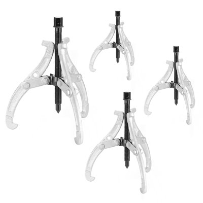 4Pcs 3 Jaw Gear Puller Set Gear Pulley Bearing Puller 3 in/4 in/6 in/8 in