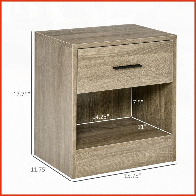 Table basse de style moderne avec rangement et ampoule HOMcom Surface facile à nettoyer