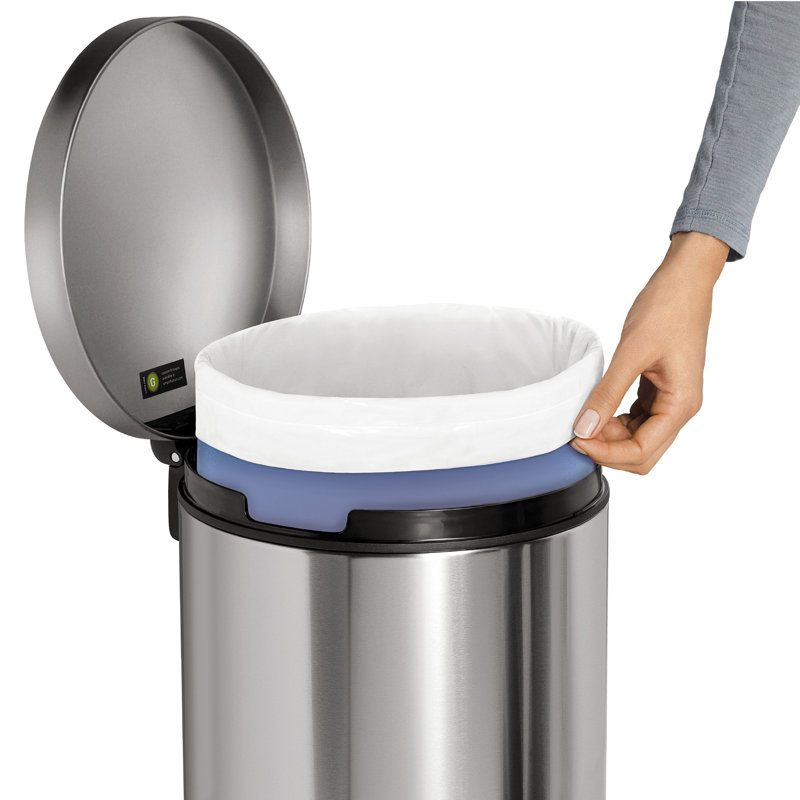 Simplehuman 30L Round Pedal Bin, Brushed Stainless Steel