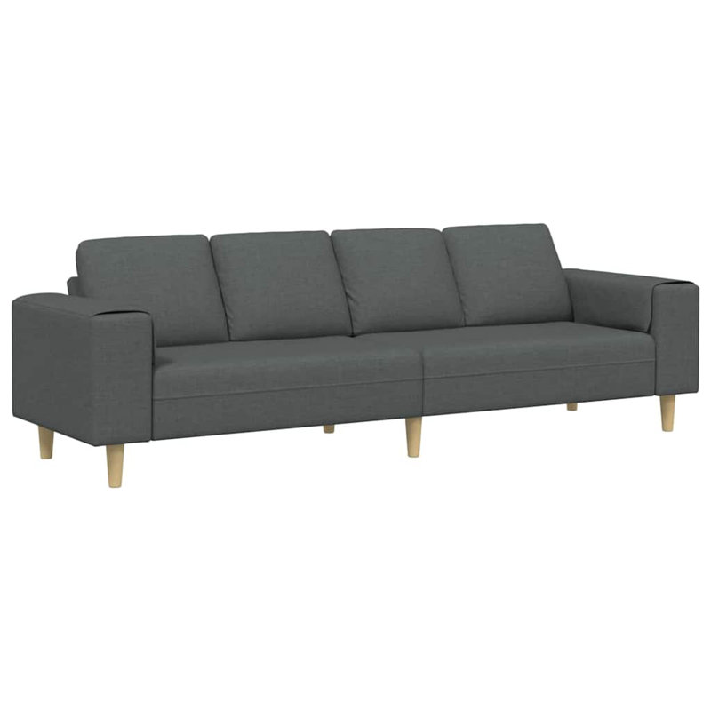 Canapé de salon en polyester 98,43 x 30,31 x 29,92 po gris foncé vidaXL, Neutre, Tissu gris