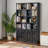 6 Tier Bookshelf And Bookcase, Wooden Bookshelves With Cabinet Doors-2008002669