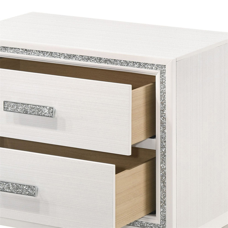 Table de chevet Haiden, Blanc