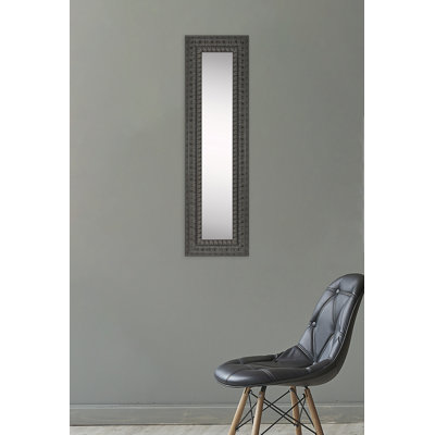 Derrell Wood Flat Wall Mirror