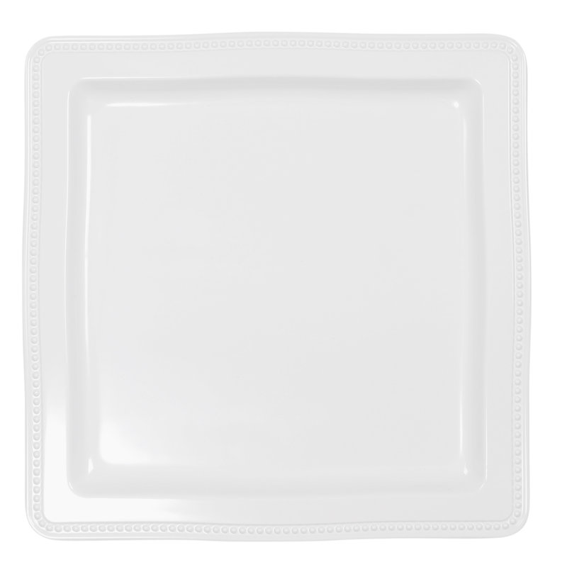 Assiette plate en mélamine 13 po Venetian, Blanc