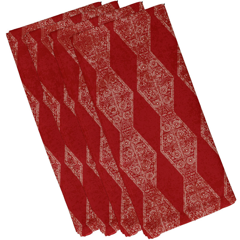 Ensemble de serviettes 4 pièces Harrel, Rouge
