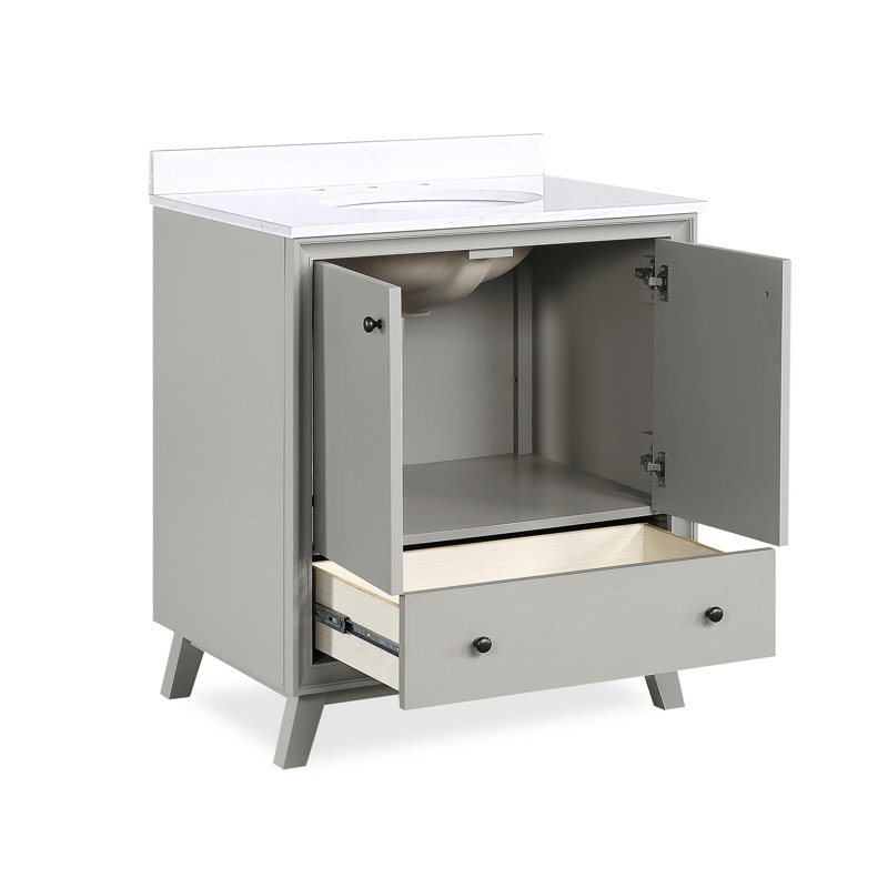 Ensemble de meuble-lavabo simple 30 po Bleeker, Gris