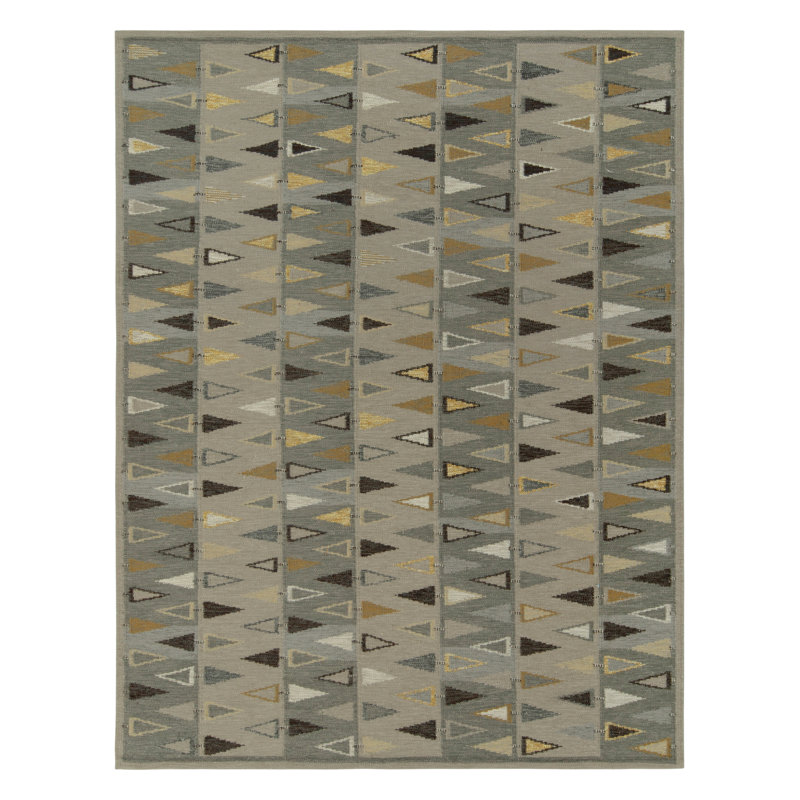 Scandinavian Wool Geometric Area Rug, Rectangle 12' x 16'