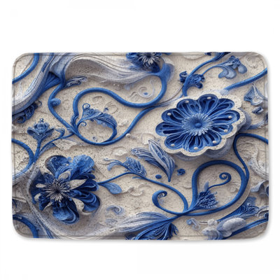 Tapis de bain bleu