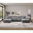 Corduroy 4-Seater U-Shaped Symmetrical Sectional Sofa-869357872