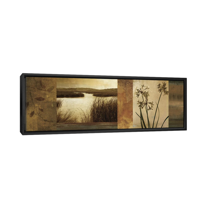 « laguna i », impression sur toile, H 12 po x l 36 po x P 1,5 po, Toile avec cadre noir