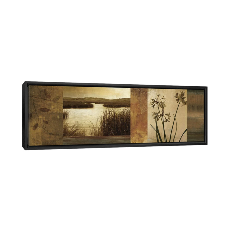 « laguna i », impression sur toile, H 16 po x l 48 po x P 1,5 po, Toile avec cadre noir