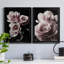 «Rose noir I», ensemble de 2 reproductions de photos sur toile-756428692-756428681