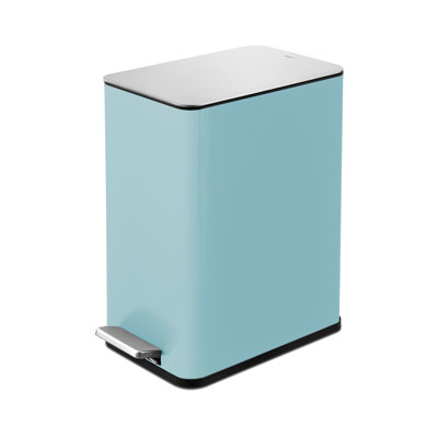 10L Stainless Steel Rectangular Step-On Trash Can - Basics by Wayfair™