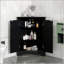 Armoire de rangement triangulaire pour salle de bain avec tablettes réglables-2042534912