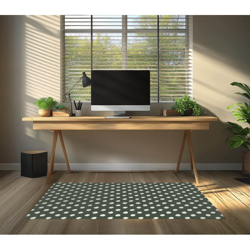 Tapis de bureau Grunge Dot, L 3 pi x L 2 pi, Chimichurri