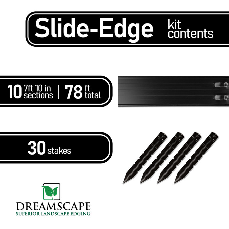 Slide Edge 1/8" X 4" X 7' 10" (78' Box), Black Paint