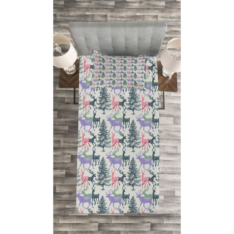 Rustic Polyester Coverlet, Twin Coverlet + 1 Sham