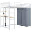 Lit mezzanine blanc avec bureau pivotant, prise électrique, conduit, tablettes et garde-robe blanc-1992120420-1992120417