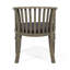 Chaises d'extérieur gris foncé en bois avec coussins, 2. Et confortable pour manger 2 coussins. Stable dans des conditions