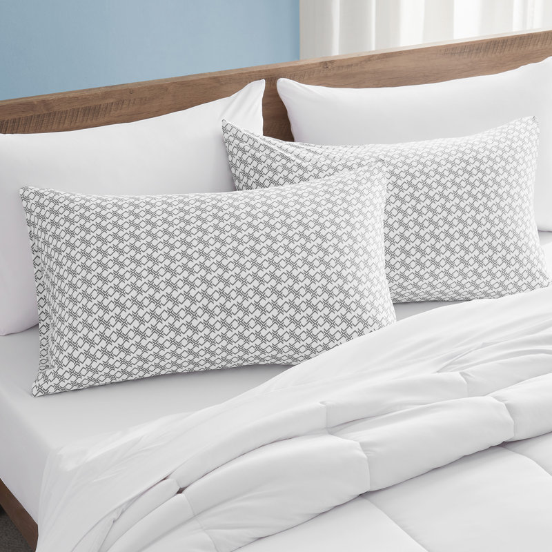 Ensemble de taie d'oreiller rafraîchissante pour dormeurs chauds, Très grand lit, Diamant en acier