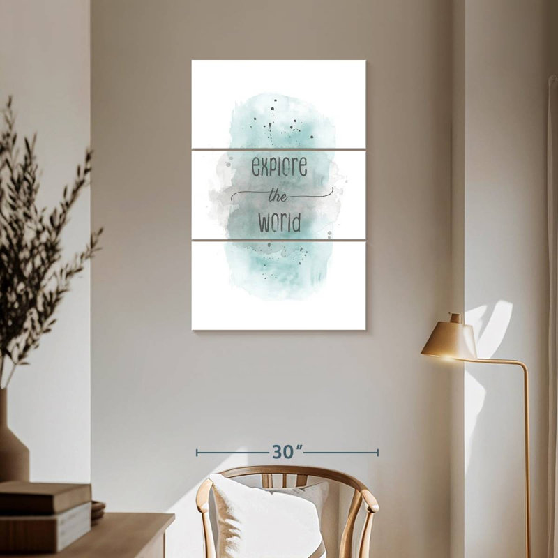 Tergel Explore The World Blue, 57" H x 36" W
