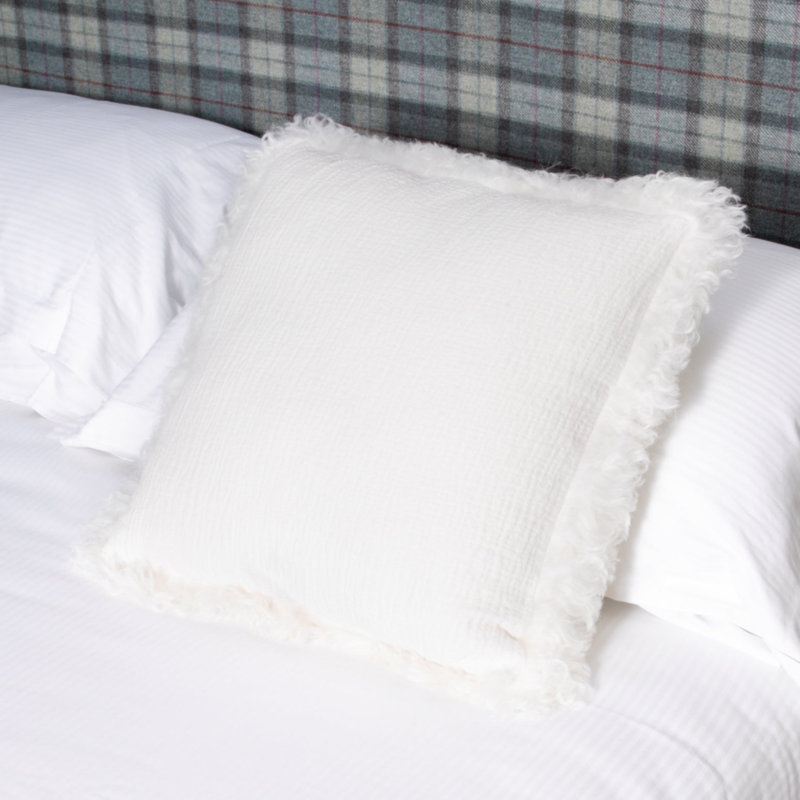 Knouse Rectangular Cushion, 50cm x 50cm, White, Square