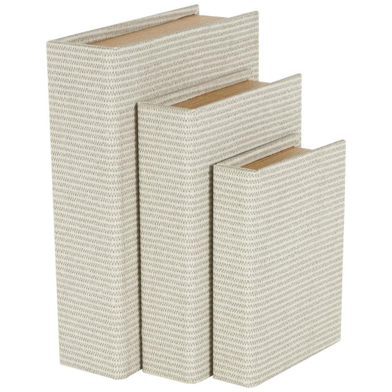 Boîte décorative en similicuir Vanora, Blanc