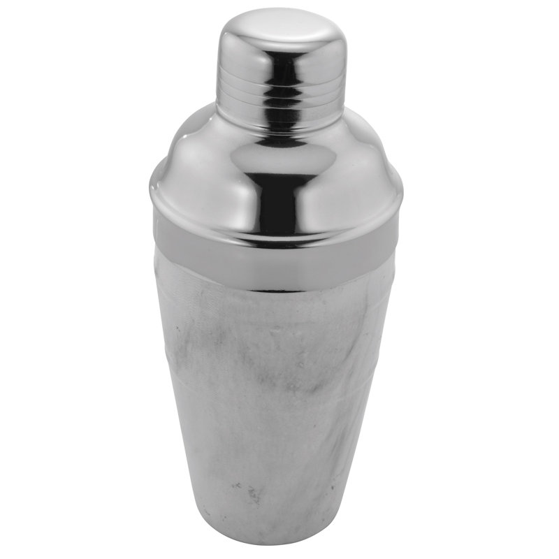 Stainless Steel Shaker, White Marble
