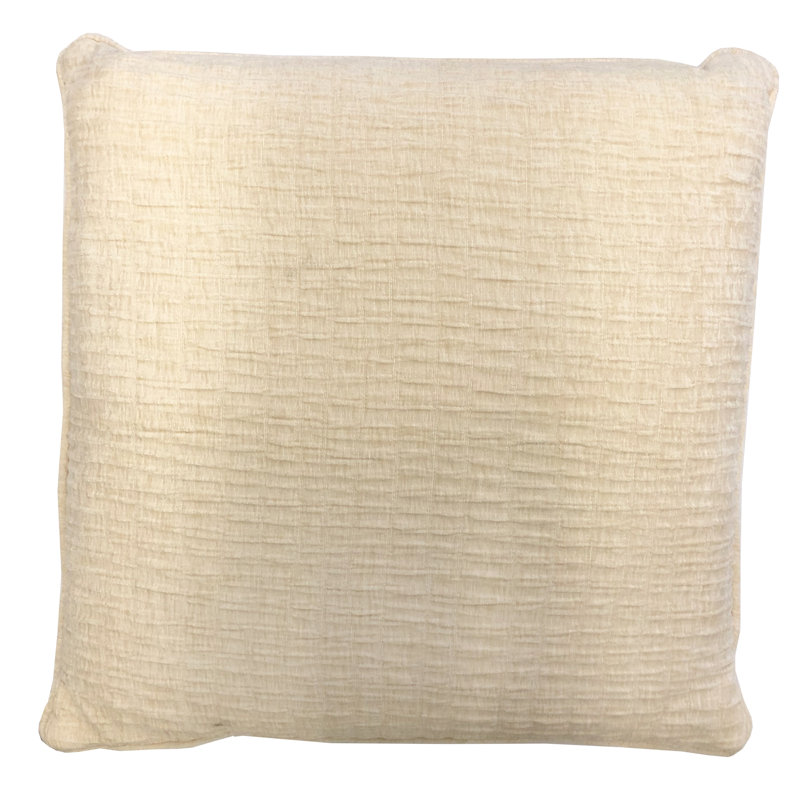 Velvet Square Pillow Cover & Insert, Cream